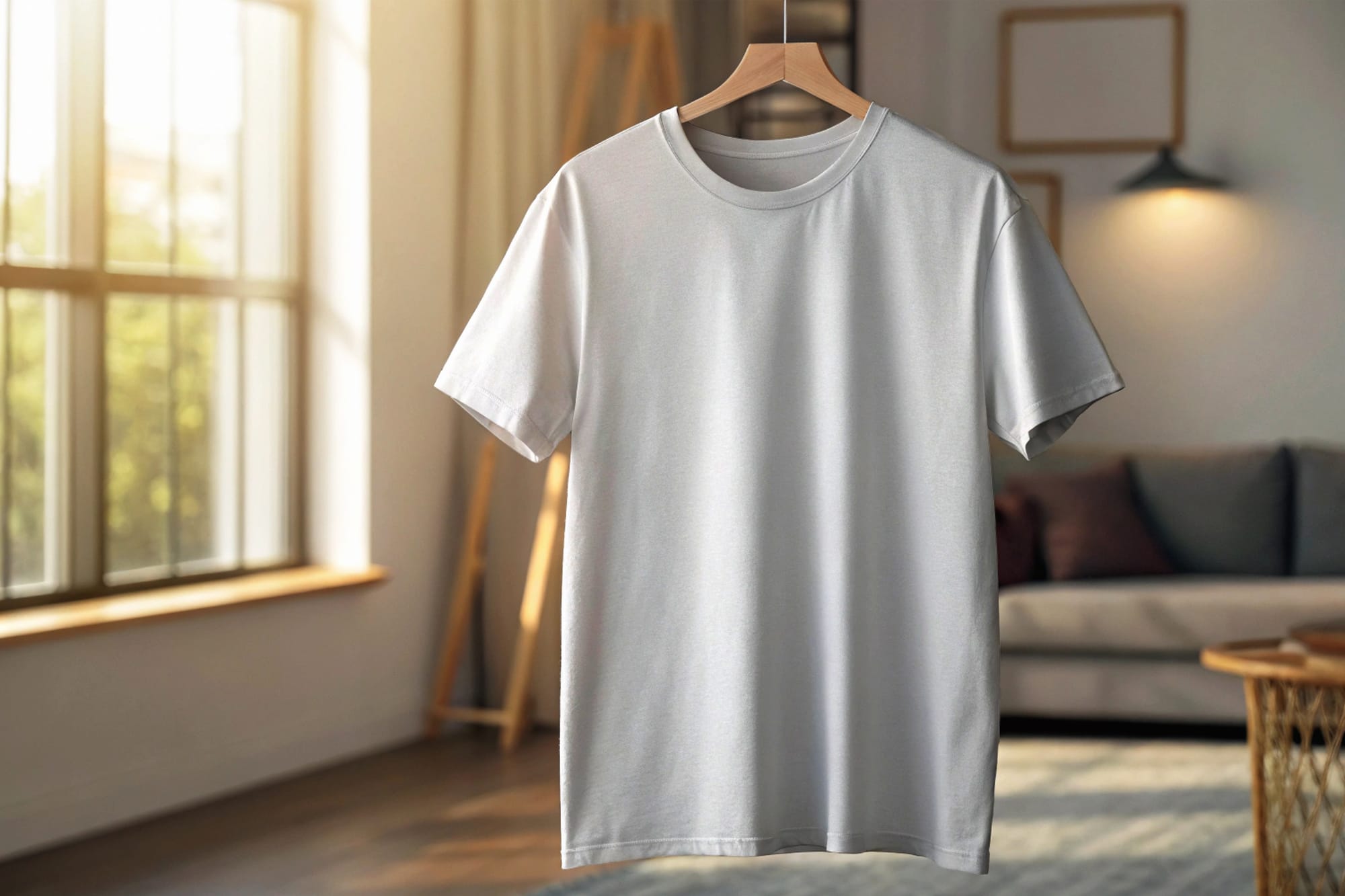 Hanging T-shirt Mockup on Room
