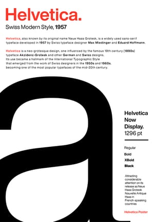 Helvetica Swiss Modern Style Poster