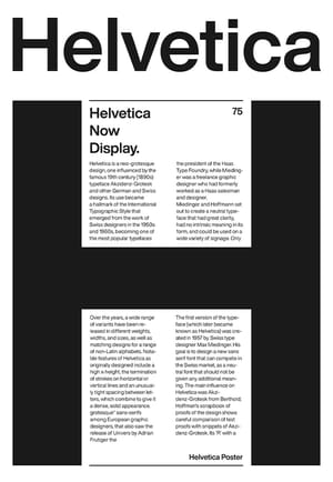H Helvetica Poster