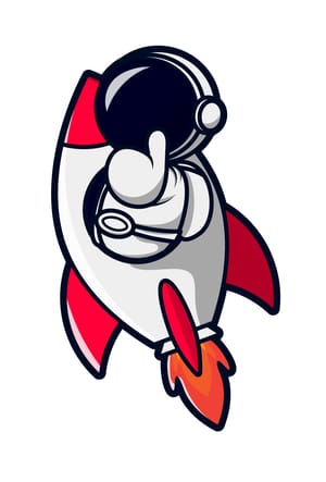 Rocket Rider Astronaut Clipart