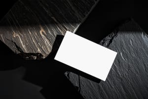 Abstract Dark Card Branding Mockup Scene