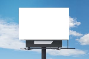 Billboard Mockup Center Front View