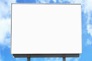 Billboard Mockup Front Sky View