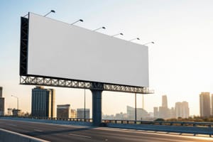 Billboard Mockup on Street