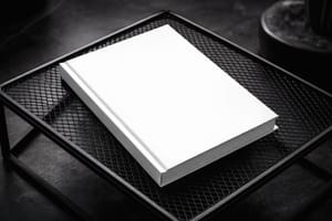 Book Mockup on Black Iron