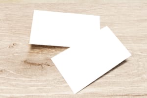 Business Card on Wood Texture