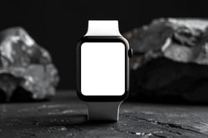 Dark Rock Watch Display Mockup Scene