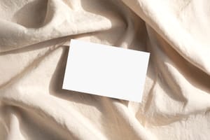 Fabric Background Card Branding Mockup Scene