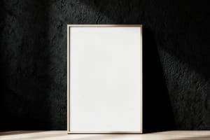 Frame Mockup with Dark Concrete Background
