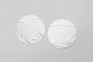 Glued Sticker Mockup Horizontal Duo Clean