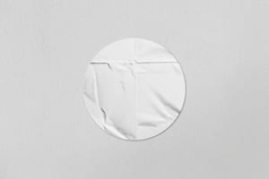 Glued Sticker Mockup Single Minimal Center