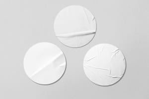 Glued Sticker Mockup Triangle Trio