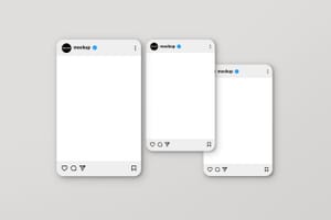 Instagram Mockup Triple Post
