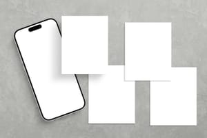 Layered Four Post with iPhone Mockup