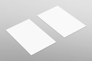 Minimal Dual A4 Paper Mockup with Soft Light Shadow