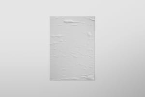 Minimal Single Glued Poster Mockup