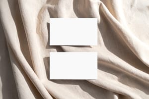 Minimal White Card Branding Mockup Scene