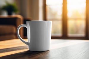 Mug Mockup on Wood Table