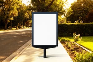 Outdoor Billboard Advertising Mockup on Street Side