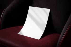 Paper Mockup on Red Chair