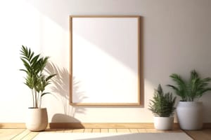 Plant Corner Frame Display Mockup Scene