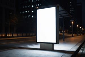 Portrait Billboard Mockup on Night View