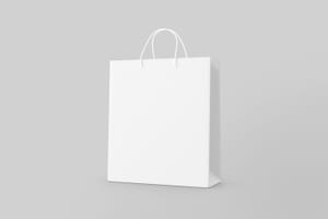 Shopping Bag Mockup Front Standing View