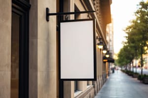 Signboard Mockup on Street