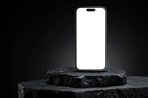 Smartphone Dark Product Display Mockup Scene