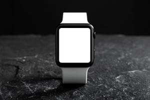 Stone Platform Smartwatch Display Mockup Scene