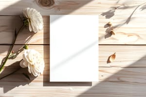 Vertical Postcard Branding Mockup Scene