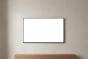 Wall Mounted TV Display Mockup Scene