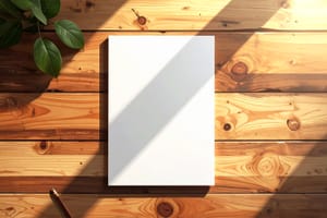 Wooden Poster Display Mockup Scene