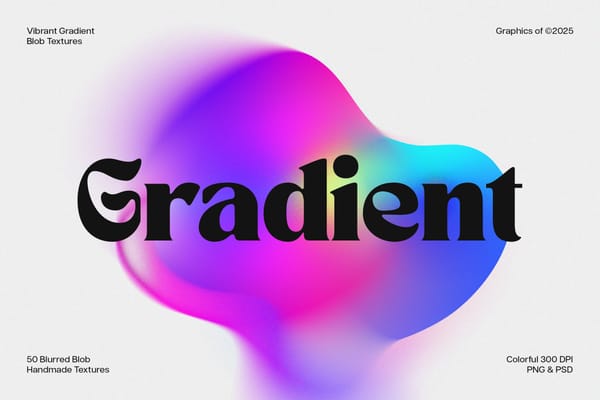 Vibrant Gradient Blob Textures