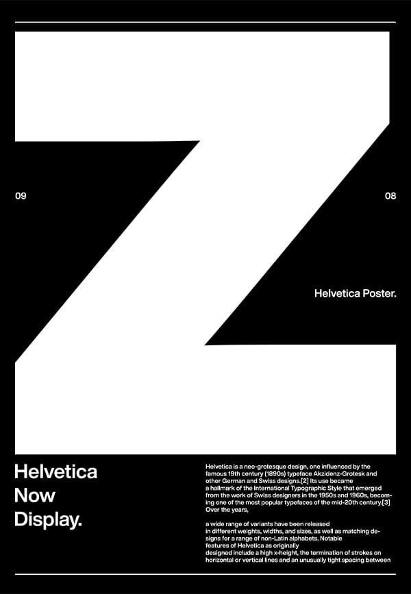 Z Helvetica Poster