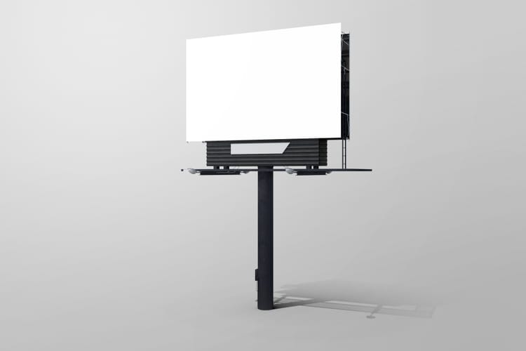 Billboard Mockup Studio Angle View