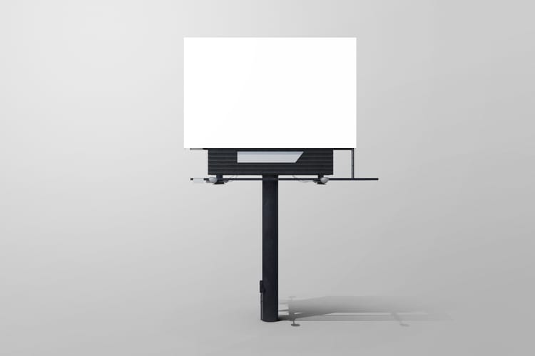 Billboard Mockup Studio Front View