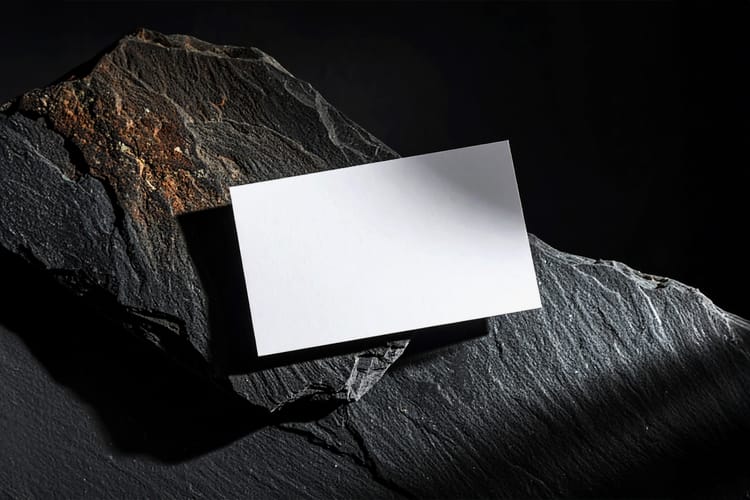 Black Surface Card Branding Mockup Scene