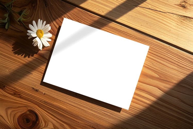 Coffee Desk Card Branding Mockup Scene