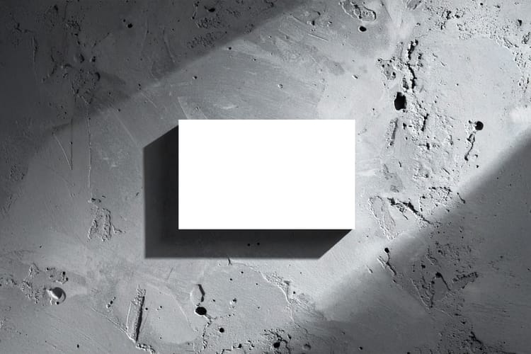 Concrete Texture Card Branding Mockup Scene