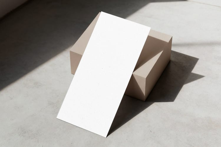 DL Paper Mockup with Floor Background
