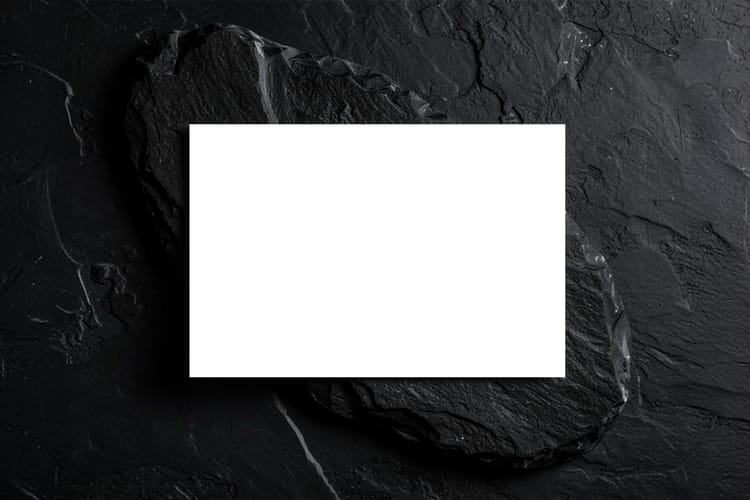 Dark Stone Postcard Mockup Scene