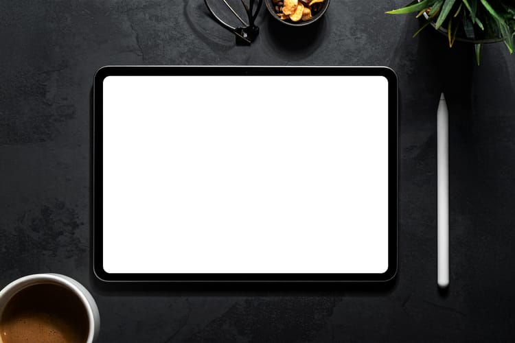 Dark Tablet Display Mockup Scene