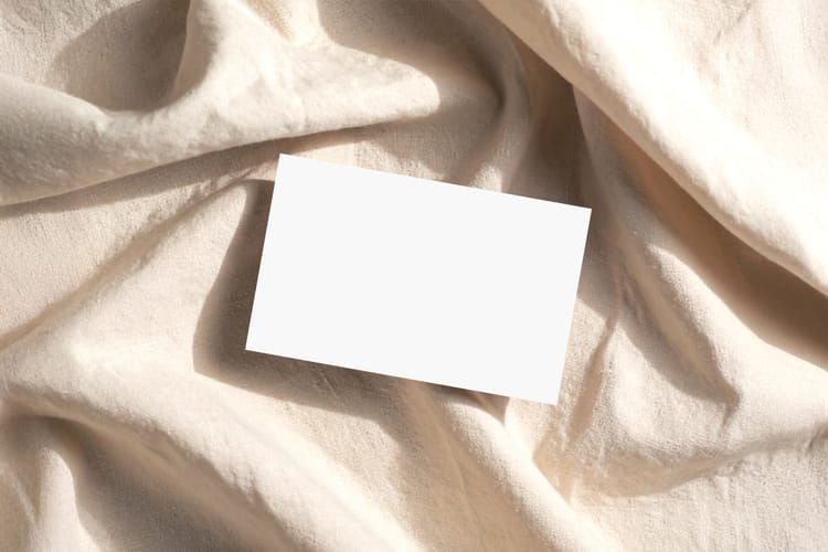 Fabric Background Card Branding Mockup Scene