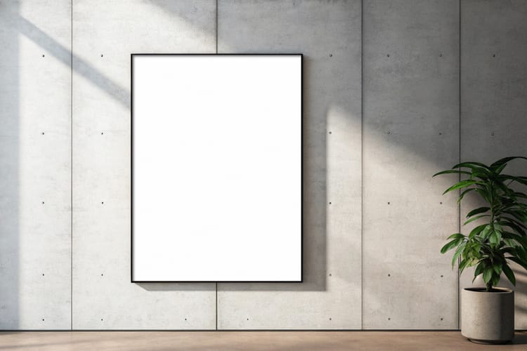 Frame Mockup on Wall