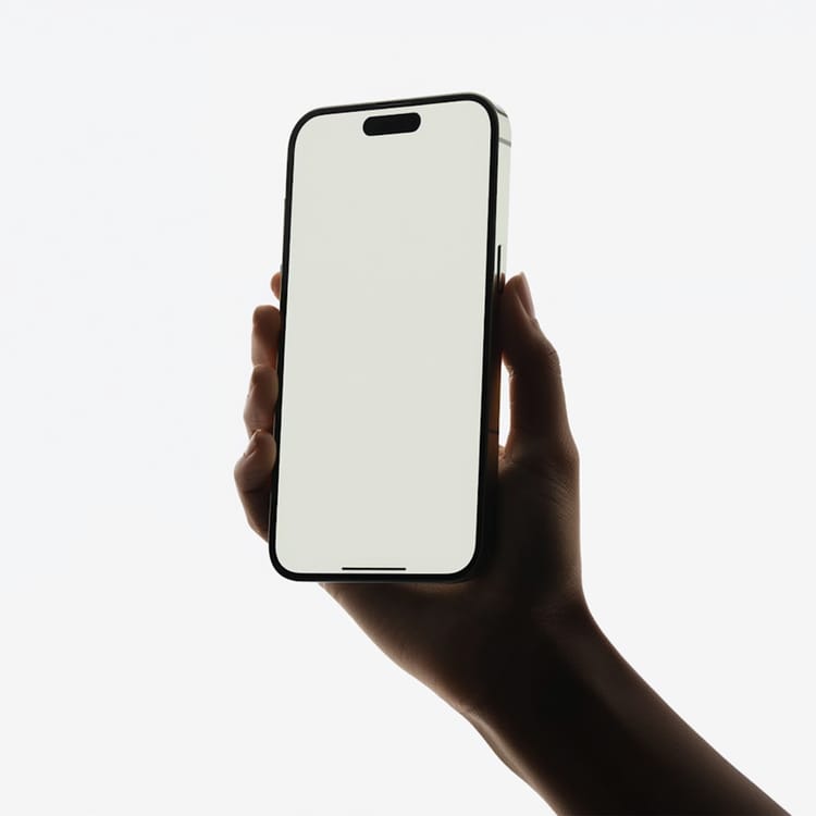 Front Hand Holding Smartphone