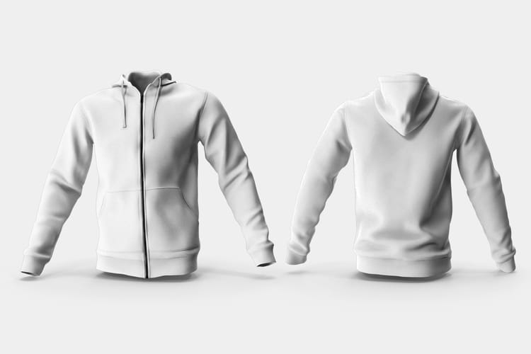 Front and Back Jumper Hoodie Mockup