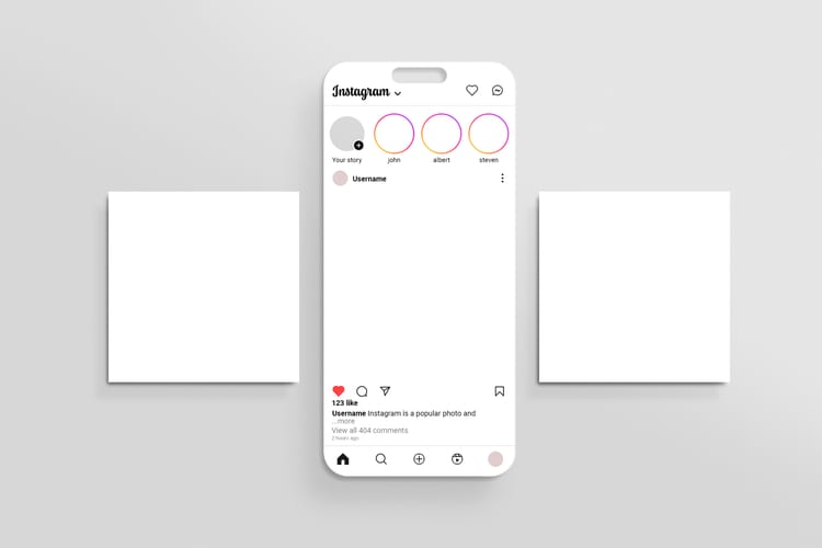 Instagram Mockup Minimalist