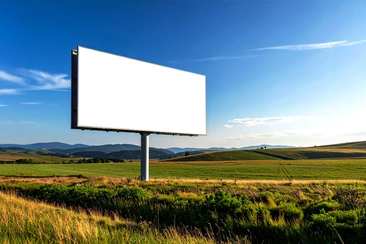 Landscape Billboard Marketing Display Mockup Scene
