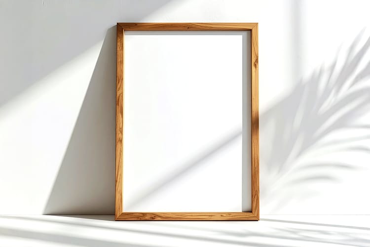 Minimal Frame Poster Display Mockup Scene